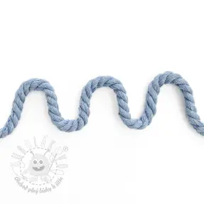 Bavlnená šnúra točená 8 mm light blue