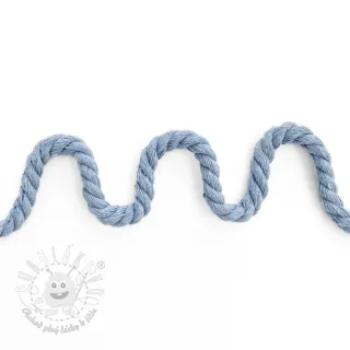 Bavlnená šnúra točená 8 mm light blue