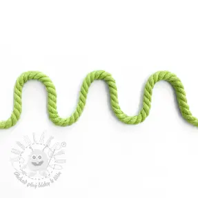 Bavlnená šnúra točená 8 mm lime