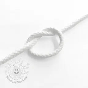 Bavlnená šnúra 5 mm white
