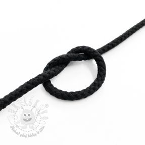 Bavlnená šnúra 5 mm black