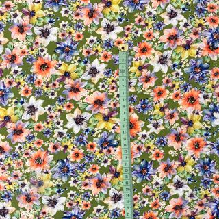 Viskóza RADIANCE Cami flowers multicolour digital print