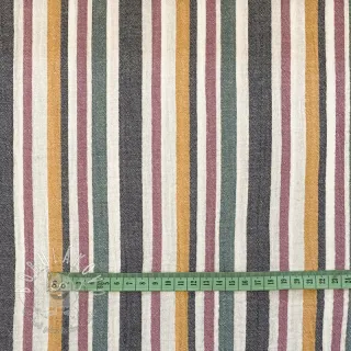 Dvojitá gázovina/mušelín yarn dyed Stripe purple