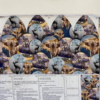 Teplákovina Nordic cattle SET PANEL digital print