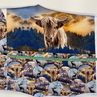 Teplákovina Nordic cattle SET PANEL digital print