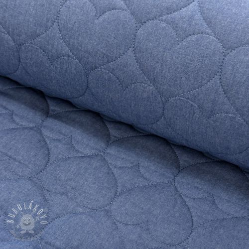 Prešívaná látka DENIM Hearts