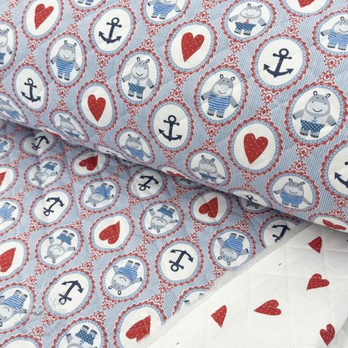 Bavlnená látka QUILTING Titouan bleu