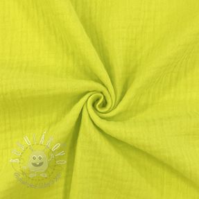 Dvojitá gázovina/mušelín neon yellow