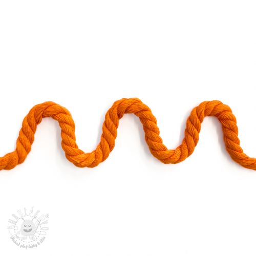 Bavlnená šnúra točená 8 mm orange