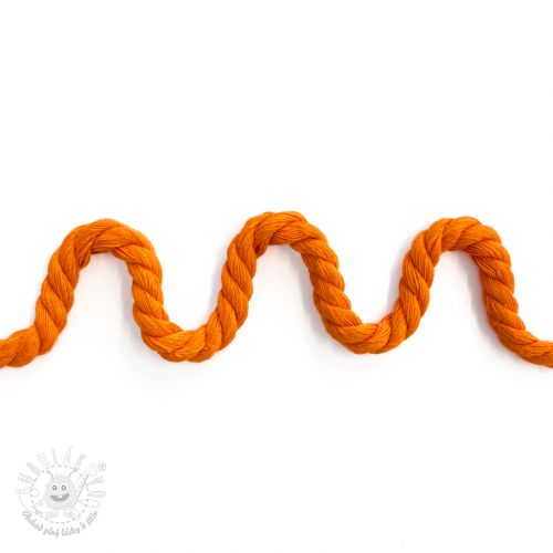 Bavlnená šnúra točená 8 mm orange