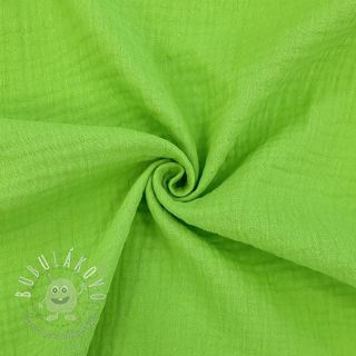 Dvojitá gázovina/mušelín NEON LIME ORGANIC