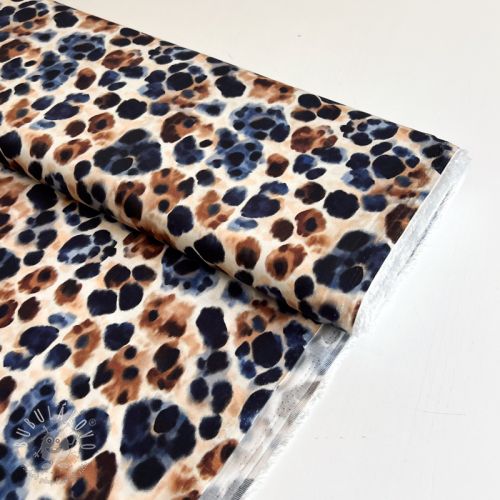 Viskóza SATIN Animal skin ecru digital print