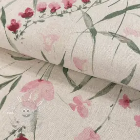 Dekoračná látka Linenlook Floral Iris fresia