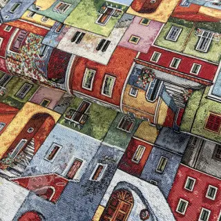 Dekoračná látka GOBELIN PREMIUM Happy colourful village