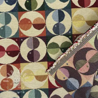 Dekoračná látka GOBELIN PREMIUM Graphic square circle