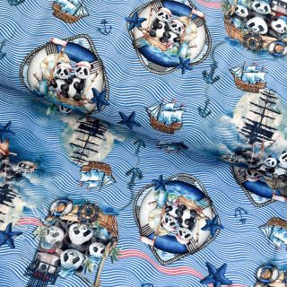 Úplet Sailor Panda Boat digital print