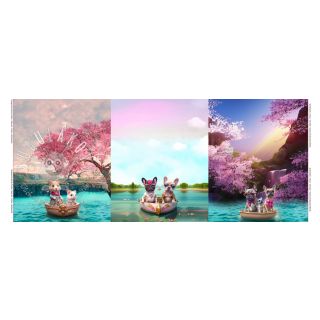 Úplet Romantic couples PANEL digital print