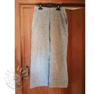 Ľan s bavlnou Lira big stripe black