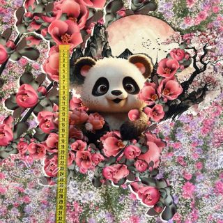 Úplet Sakura Panda PANEL digital print