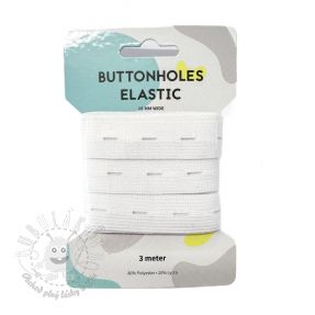 Guma plochá dierková 18 mm white 3 m