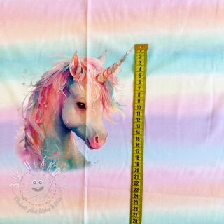 Úplet Unicorn pastel rainbow PANEL digital print