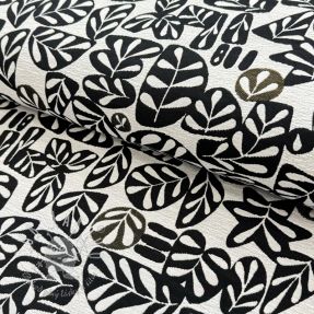 Dekoračná látka jacquard GALET allover noir blanc
