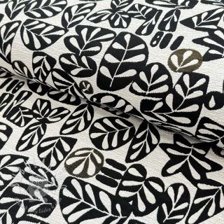 Dekoračná látka jacquard GALET allover noir blanc