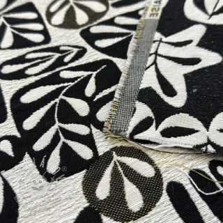 Dekoračná látka jacquard GALET allover noir blanc