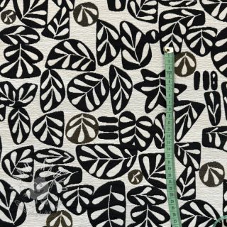 Dekoračná látka jacquard GALET allover noir blanc