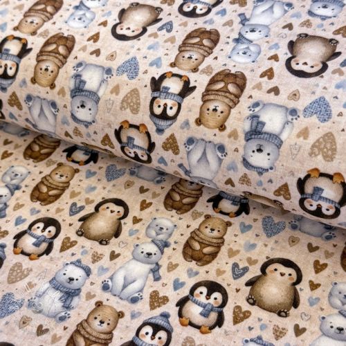 Úplet Pingu and friends design A digital print