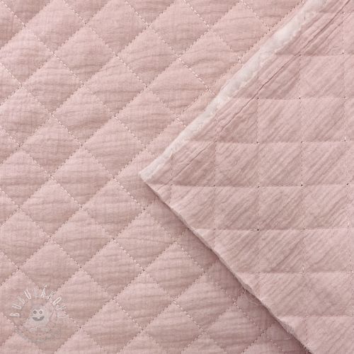 Dvojitá gázovina/mušelín QUILT soft rose