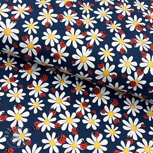 Úplet Baby Ladybug navy digital print