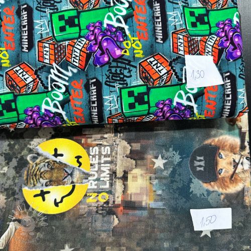 Balík látok teplákovina digital print 0358