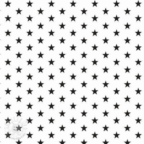 Bavlnená látka Petit stars white/black