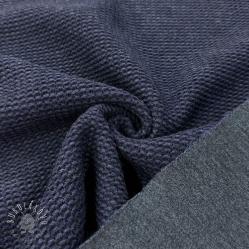 Kabátovina DOUBLE FACE WITH JERSEY dark blue