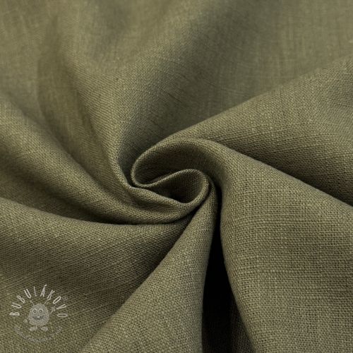 Ľan predpraný dark moss green
