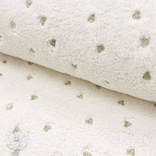 Kabátovina TEDDY Tossed hearts gold