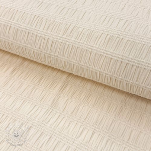 Viskóza CHENILLE JACQUARD ecru