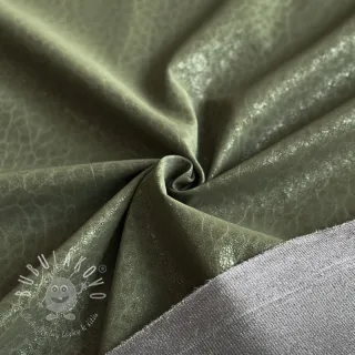 Umelá koža odevná STRUCTURE army green