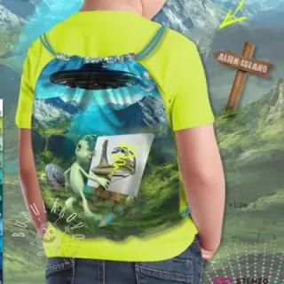 Dekoračná látka KIDS BACKPACK Alien my friend PANEL
