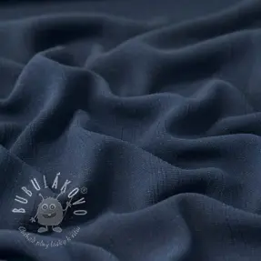 Viskóza s ľanom CRINCLE navy