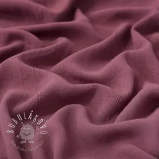 Viskóza s ľanom CRINCLE mulberry