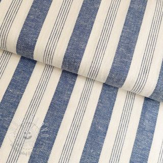 Ľan YARN DYED BIG Stripe blue