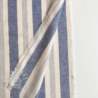 Ľan YARN DYED BIG Stripe blue