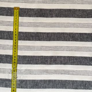 Ľan YARN DYED BIG Stripe black