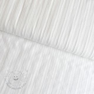 Bavlnená látka VOILE LUREX Stripe white