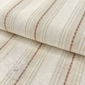 Viskóza s ľanom Stripe brown