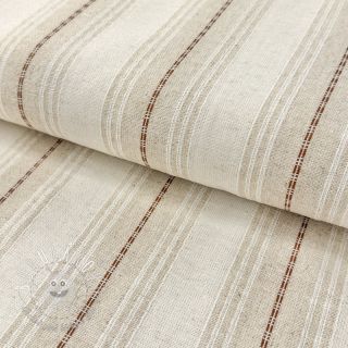 Viskóza s ľanom Stripe brown