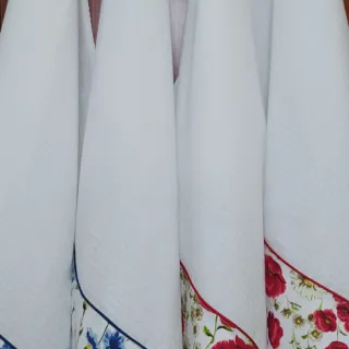 Bavlna s vaflovou väzbou white