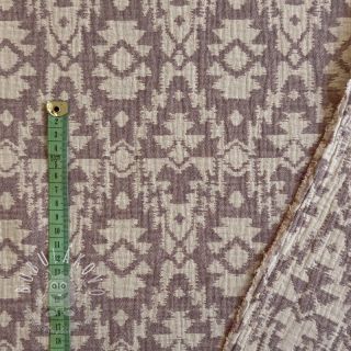 Dvojitá gázovina/mušelín JACQUARD Aztec aubergine